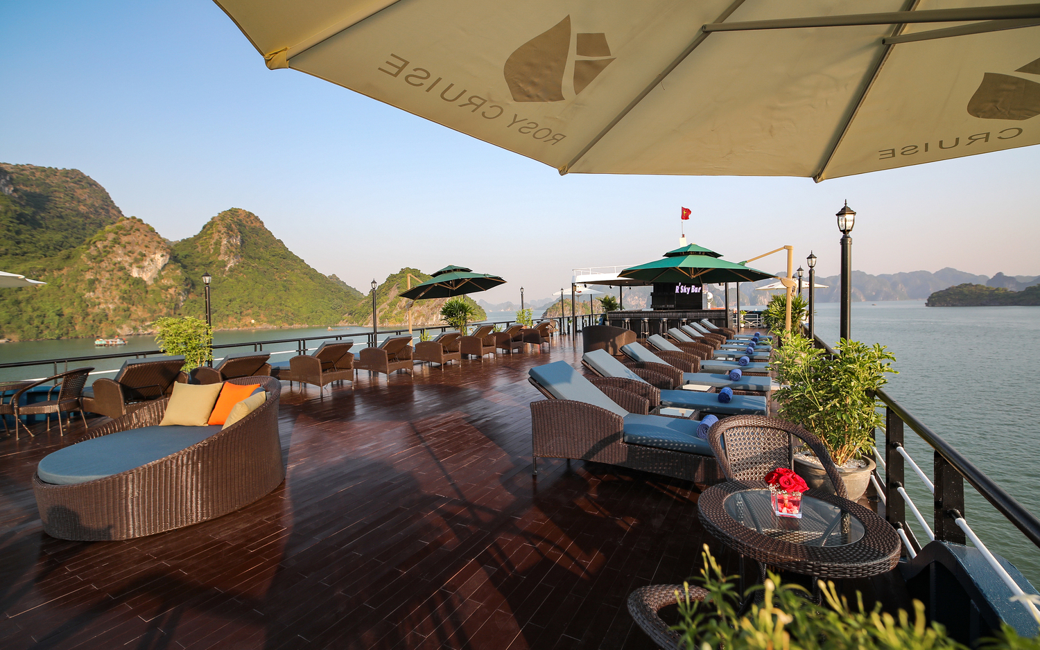 Rosy cruise sundeck