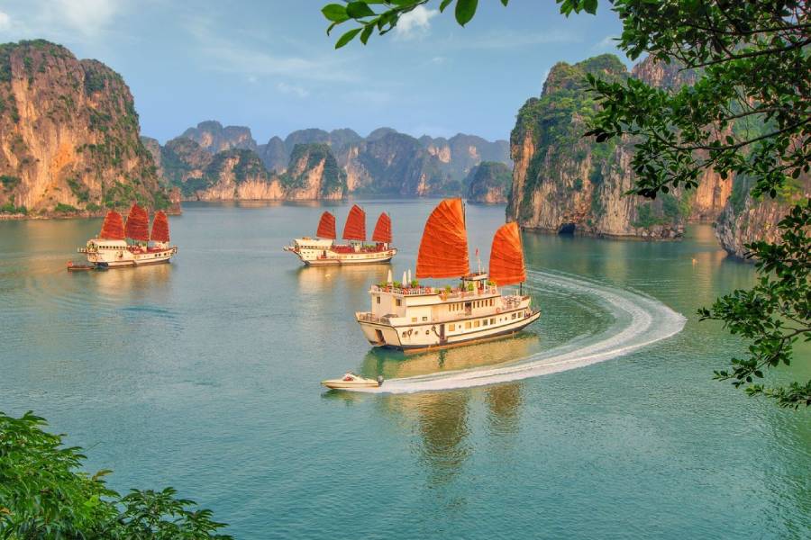 Cruising on Halong Bay in May
